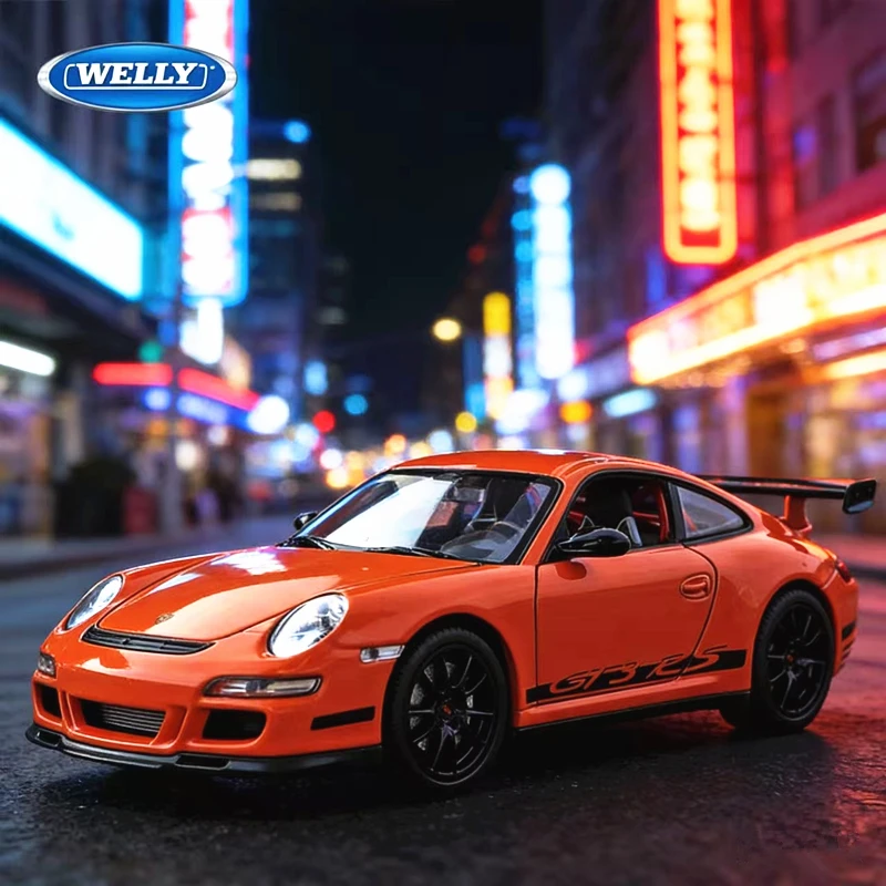 

Металлическая коллекционная модель автомобиля WEELY 1/24 Porsche 911(997) GT3 RS, литая под давлением, статическая, для детей