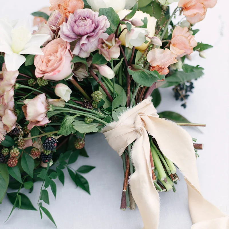 Handgefertigtes Chiffon-Seidenband mit ausgefranstem Rand für Partys, DIY-Dekoration und Geschenke, Hochzeitseinladungen