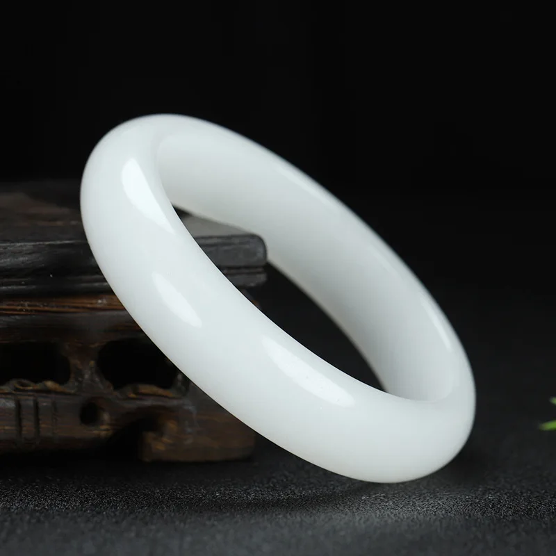 

Wholesale Natural Real Jade Xinjiang White Jade Jinsi Jade Jade Bracelet Jade Bracelet Women's Supply