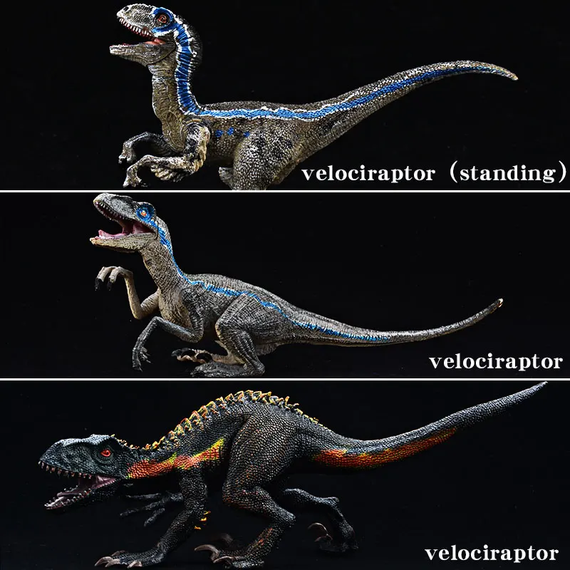 Jurassic Dinosaur Tyrannosaurus Raptor  Velociraptor Model Action Figures Animal Decoration Figurines Halloween Gift Kids Toy