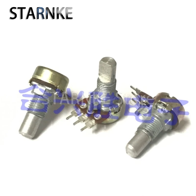 1PCS 12 Type Rotary Potentiometer Single A10K Mixer Power Amplifier Audio Speaker Volume Potentiometer Shaft Length 15MM