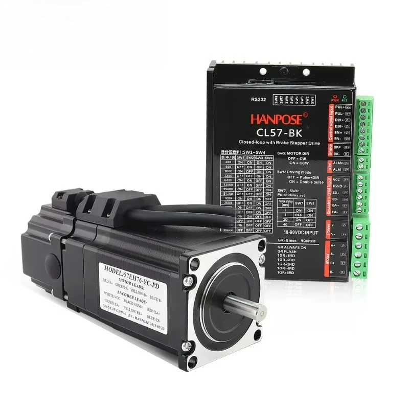 57 Stepper Motor 2.2N.Cm 57EH76 YC-PD+CL57-BK Driver Set Encoder CNC Milling Machine Nema23 Close Loop Steeper Motor