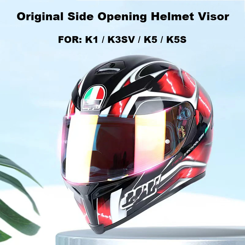 K1 Motorcycle Helmet Visor K3V K5 K5S Original Side Opening Full Face Helmet Lens Anti-UV Cascos Moto Windshield Accessories