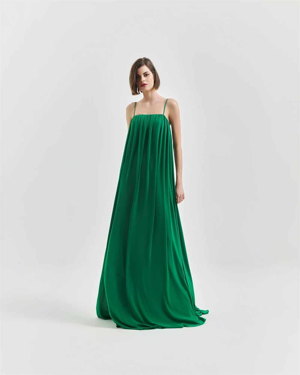 

Customized Delicate Spaghetti Straps Evening Dress Graceful Floor Length A-Line Party Dress Classic Chiffon Celebrity Gowns
