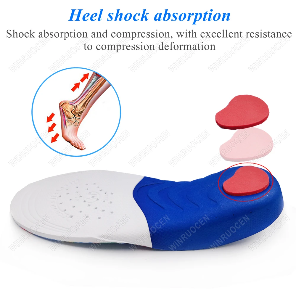 Picture 5: 1/2 Pairs Kids Orthopedic Insoles Flat Foot Correction Arch Support Breathable Sports Soles for Children's Shoes Accessories