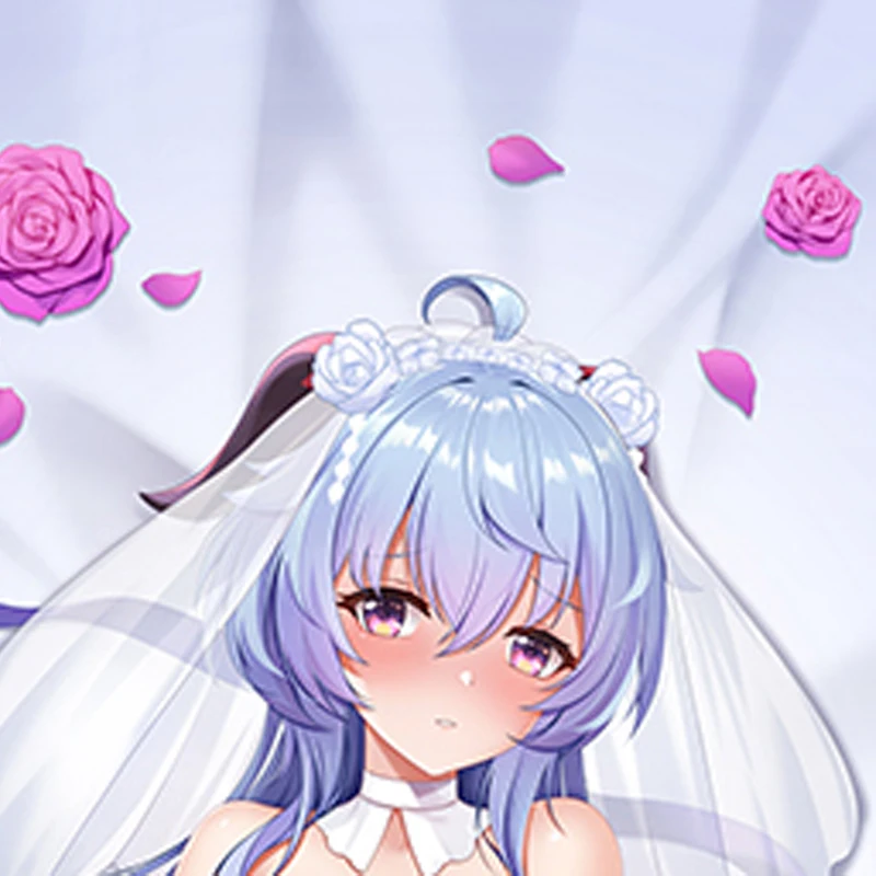 Dakimakura Anime Ganyu Pillow Case Double-sided Print Of Life-size Body Pillowcase Gifts Cushion Cover