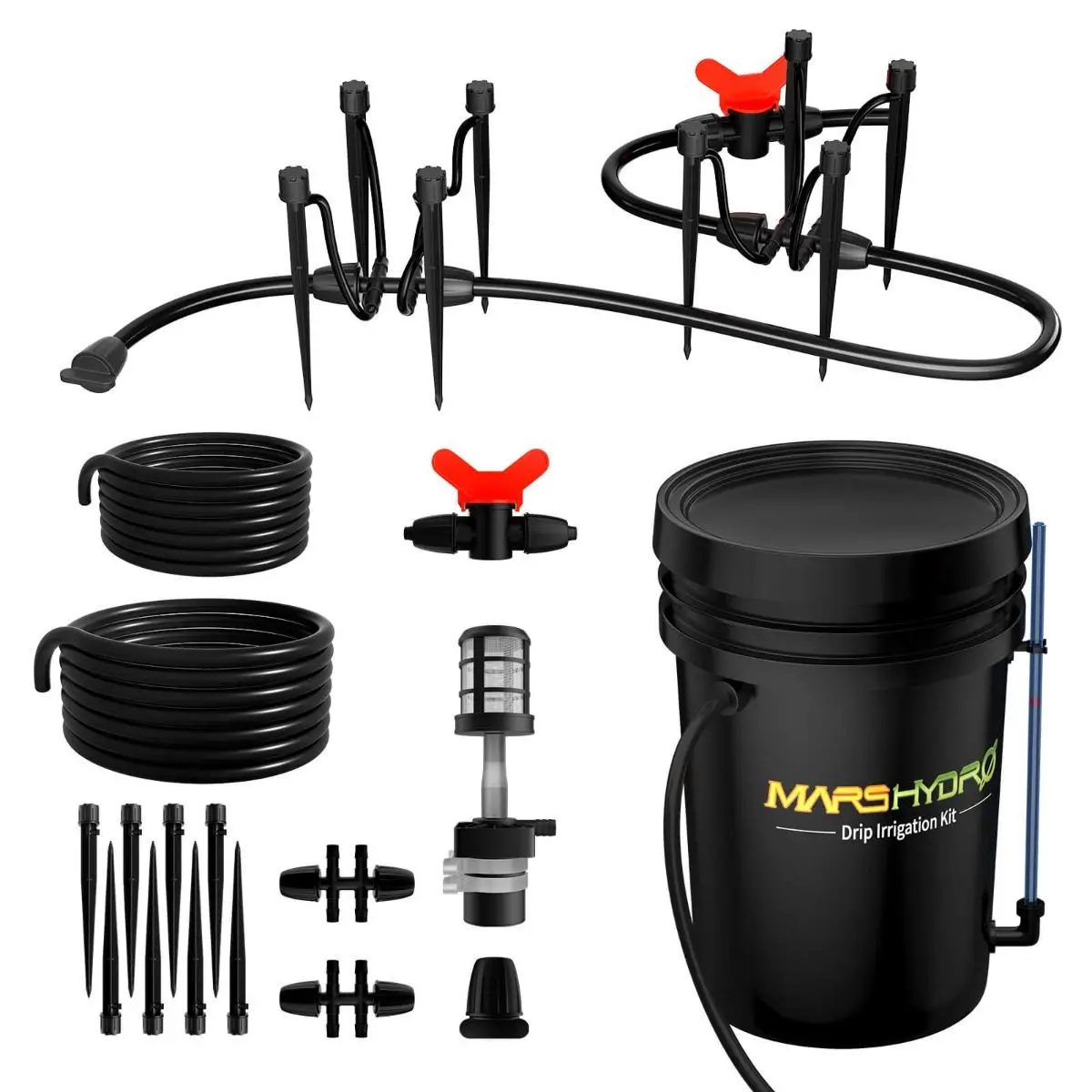 

Mars Hydro 5-Gallon Bucket Drip Irrigation System Kits for 8 Indoor Growing Plants
