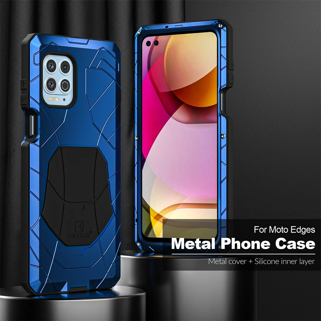 Imagem -06 - Heavy Duty Aluminum Metal Shockproof Cover Full Armor Proteção Acessórios do Telefone Case para Motolora Bordas G100 X30