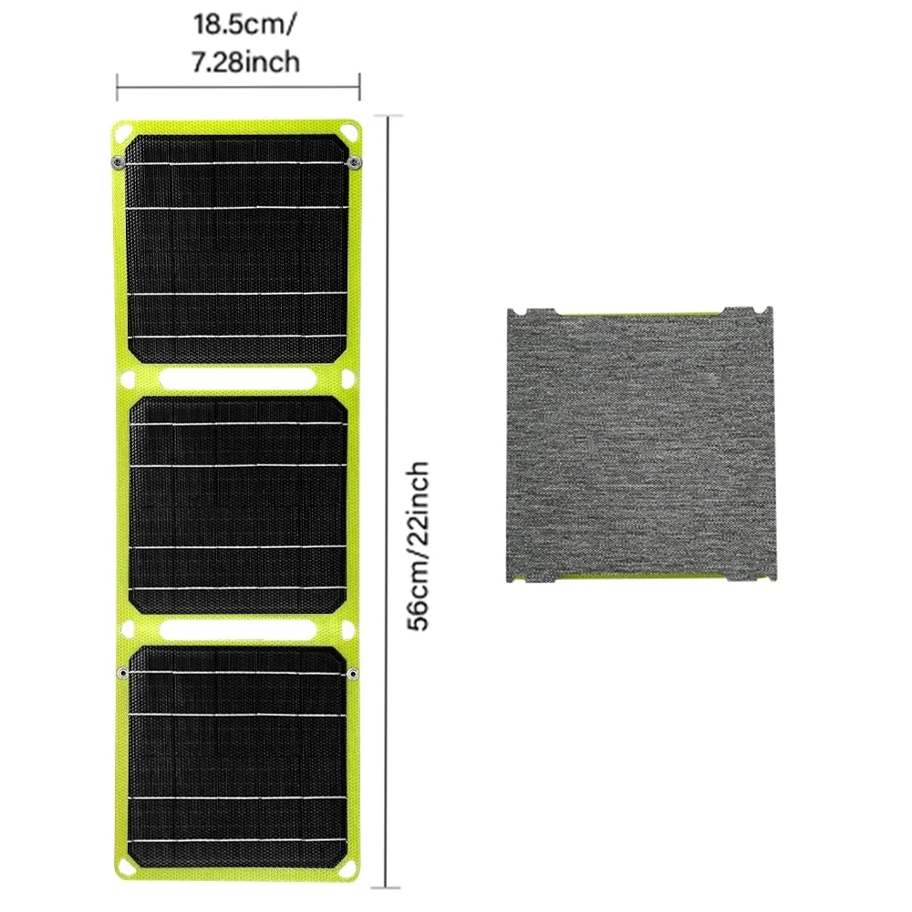 NEW style Waterproof Portable solar panel charger 25W 5v Foldable Photovoltaic plateSolar panels battery cell Power bank  USB PD