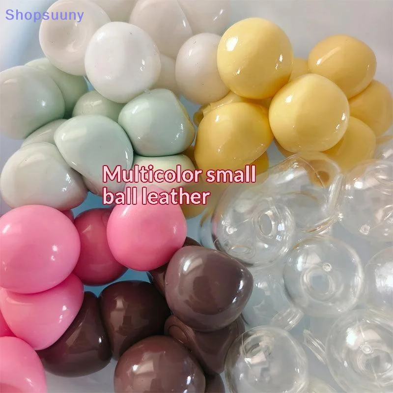 [SU]5Pcs Colorful TPR Empty Ball Shell DIY Handmade Squeeze Hollow Sphere Skin Fillable Stress Relief Craft Making Accessory[SU]