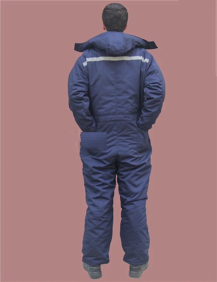 Men\'s Winter Cold-proof Uniforms Cotton Padded Work Clothes Cold Storage Overalls Thick Warm Labor Protection Jumpsuit Coveralls