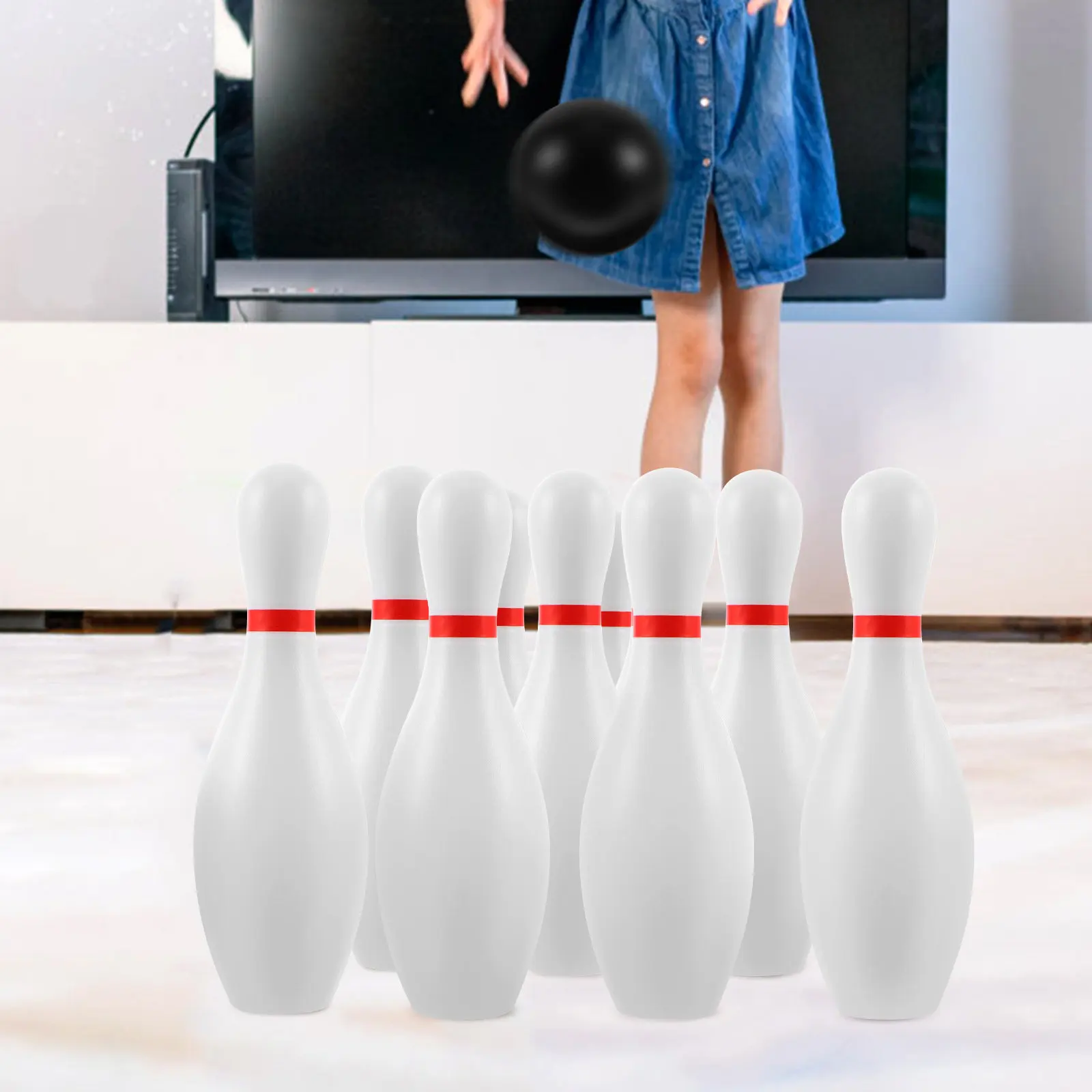 

Bowling Set White Premium Material Indoor Outdoor Parent Children Interaction Educational Intelligence Development Kids