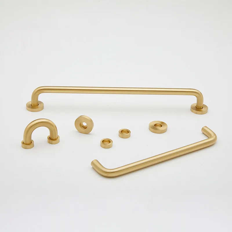 

Modern Solid Brass U Shaped Cabinet Handles Furniture Pulls Door Knobs for Kitchen Wardrobe Drawer Dresser 96-320mm Knobs Pulls