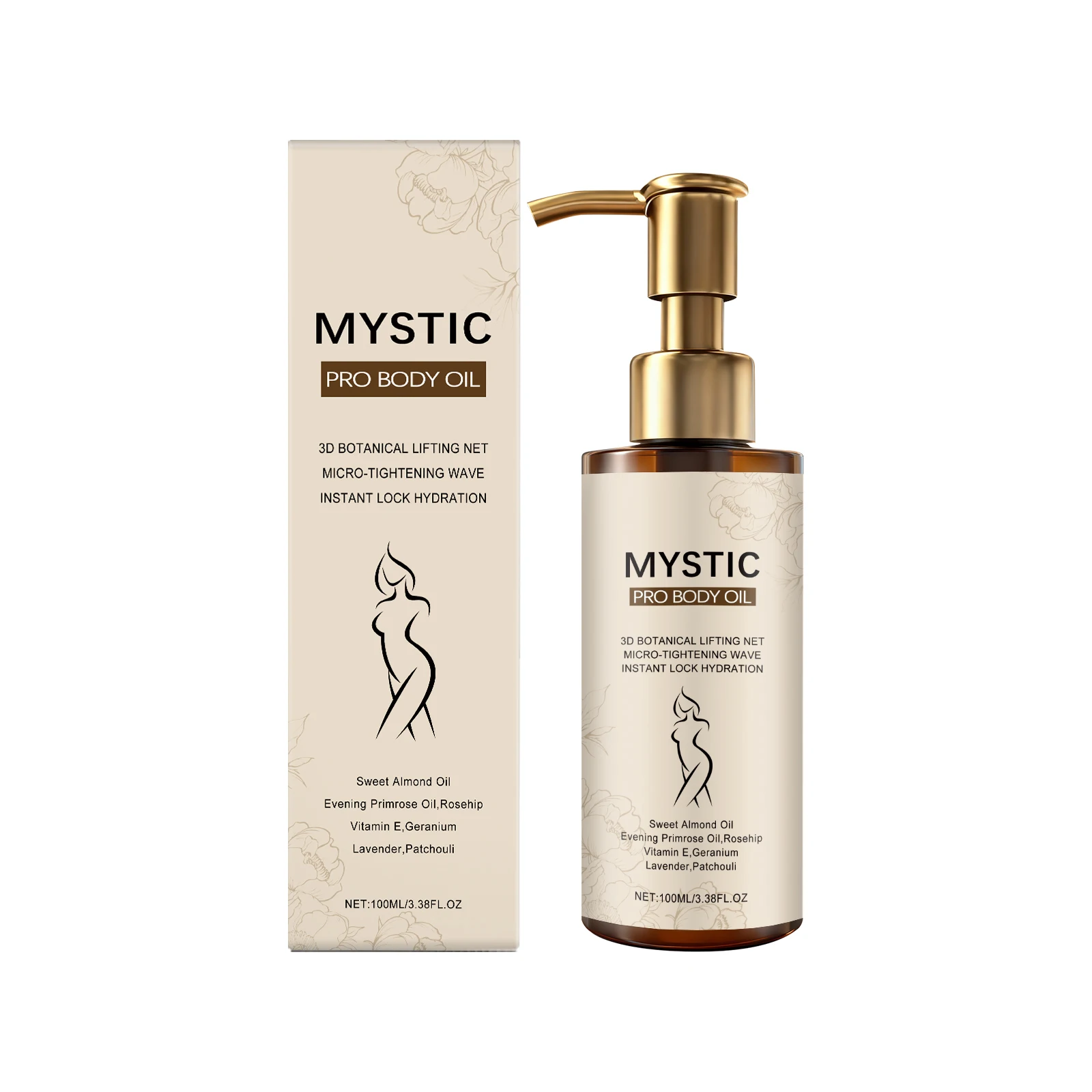 Anti-Aging Body Care Oil Increased Skin Firmness Smooth Texture Skin-Friendly Improve Rough Skin Nourishes Skin Body Massage Oil