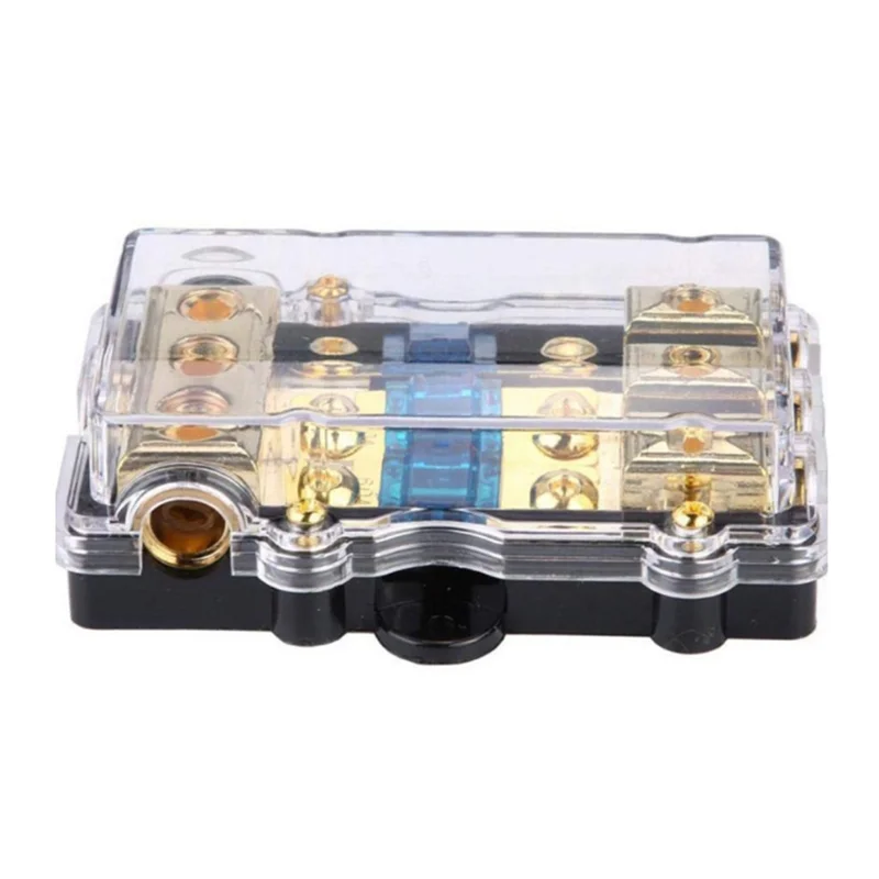 AEA6-3 Way ANL Fuse Holder 60 Amp Distribution Block 4 Gauge In To 8 Gauge Out For Car Truck Boat Marine Audio Amplifier view 2