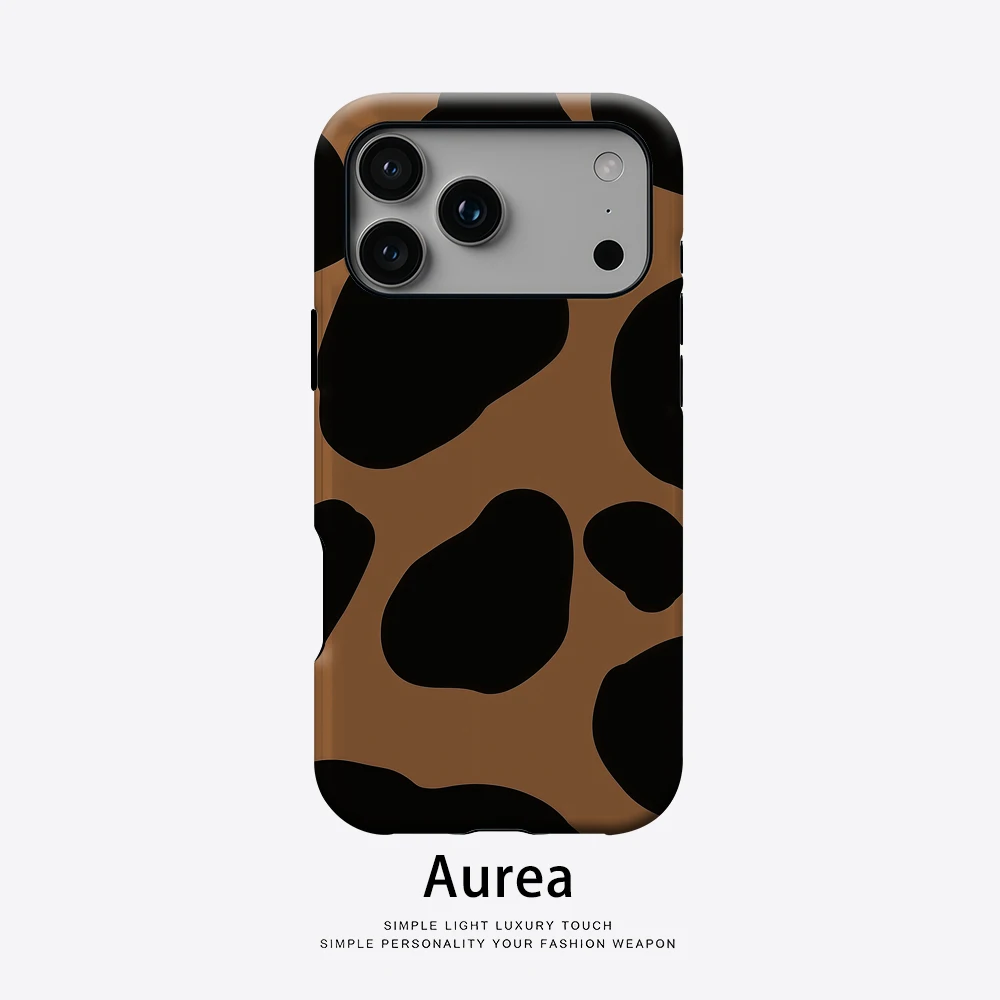 

Классический чехол для телефона с леопардовым принтом, магнитный, для iPhone 17 16 15 14 13 Pro Max Plus, однослойный/двухслойный