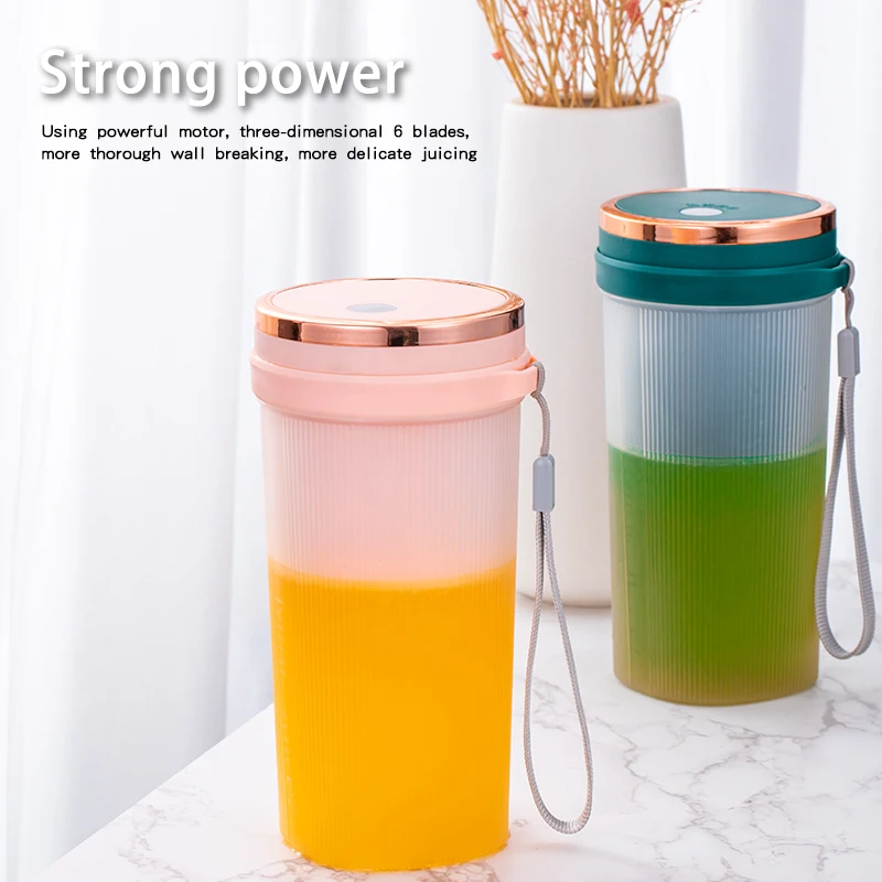 عصارة خلاط صغير محمول صانع حليب الصويا الشخصية 400 مللي آلة عصارة البرتقال خلاط كوب الفاكهة لآلة صنع العصير