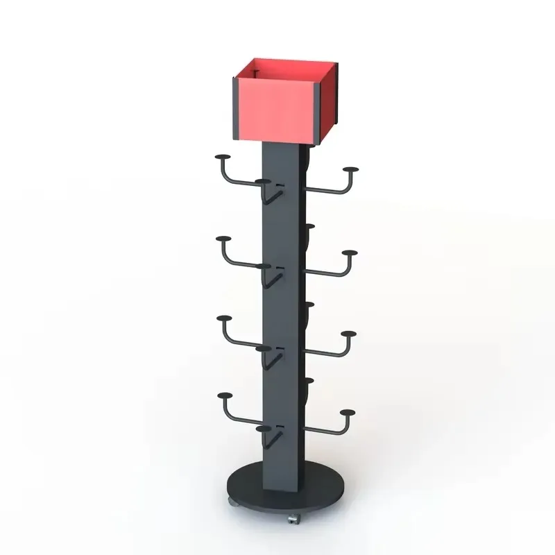 Customized Metal MDF Motorcycle Helmet Display Stand Floor Bracket