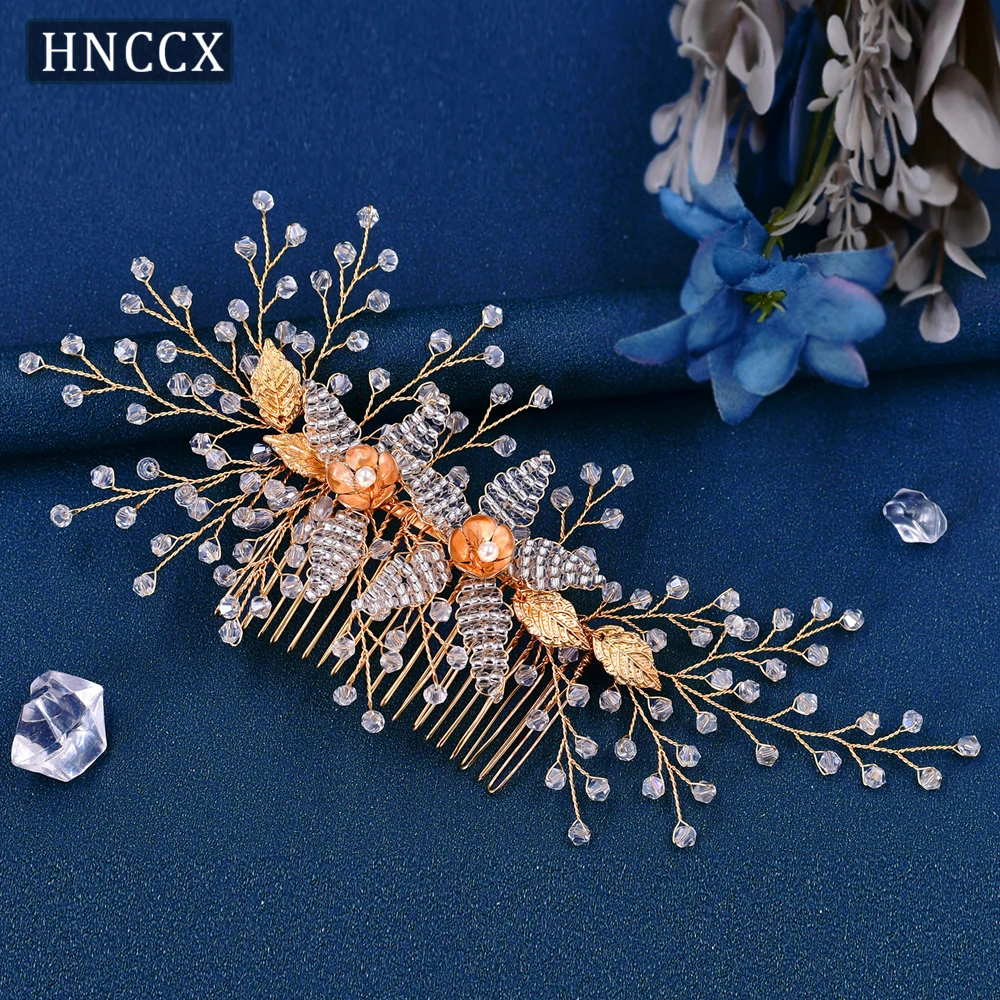 YouLaPan Elegant Bridal Wedding Water Diamond Bead Haircomb Handmade Exquisite Ladies Banquet Party Ball Hair Accessories HP54