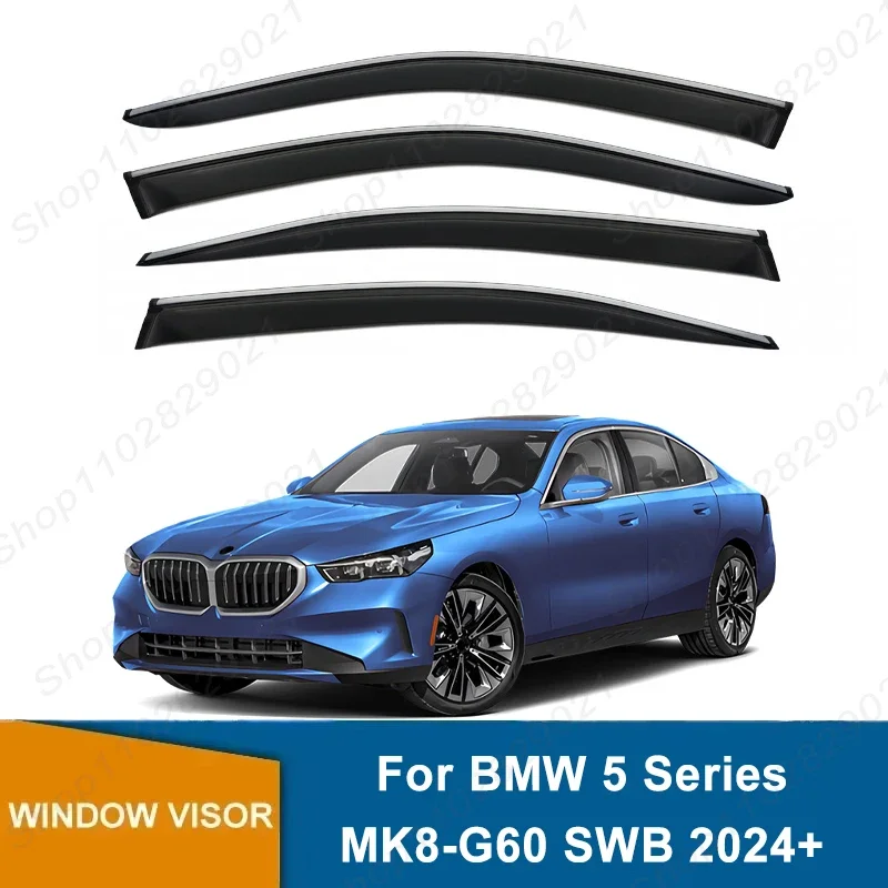 Window Visor For BMW 5 Series MK8-G60 SWB 2024+ Short Wheelbase Weathershield Sun Rain Deflector Guard Car Window Deflector