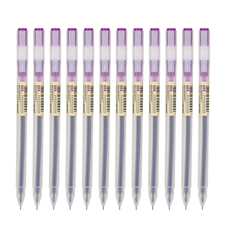 أقلام جل ديلي 12 عبوة 0.5 مم، حبر أرجواني ناعم ونظيف، كتابة متسقة للمكتب وتدوين الملاحظات #4