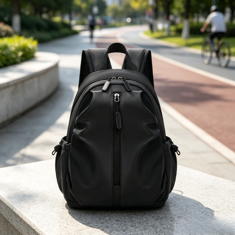 Mini Backpack for Men Waterproof Nylon Adjustable Straps Multi Pocket Casual Travel Commute Lightweight Small Daily Use Outdoor