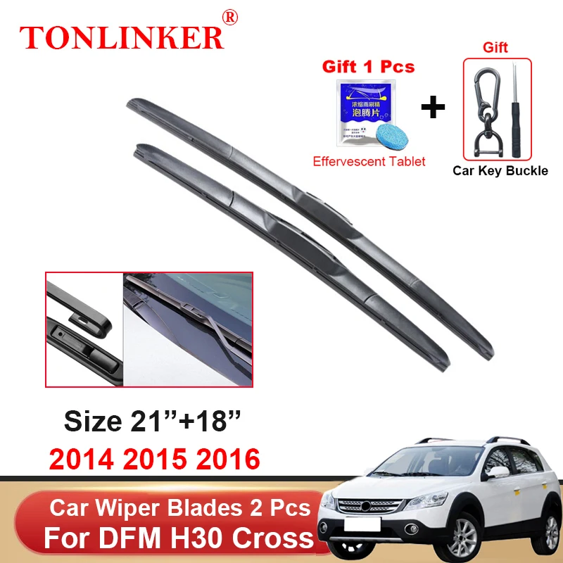 

TONLINKER Wiper Blades For Dongfeng DFM H30 Cross 2014 2015 2016 Car Accessories Front Windscreen Wiper Blade Brushes Cutter