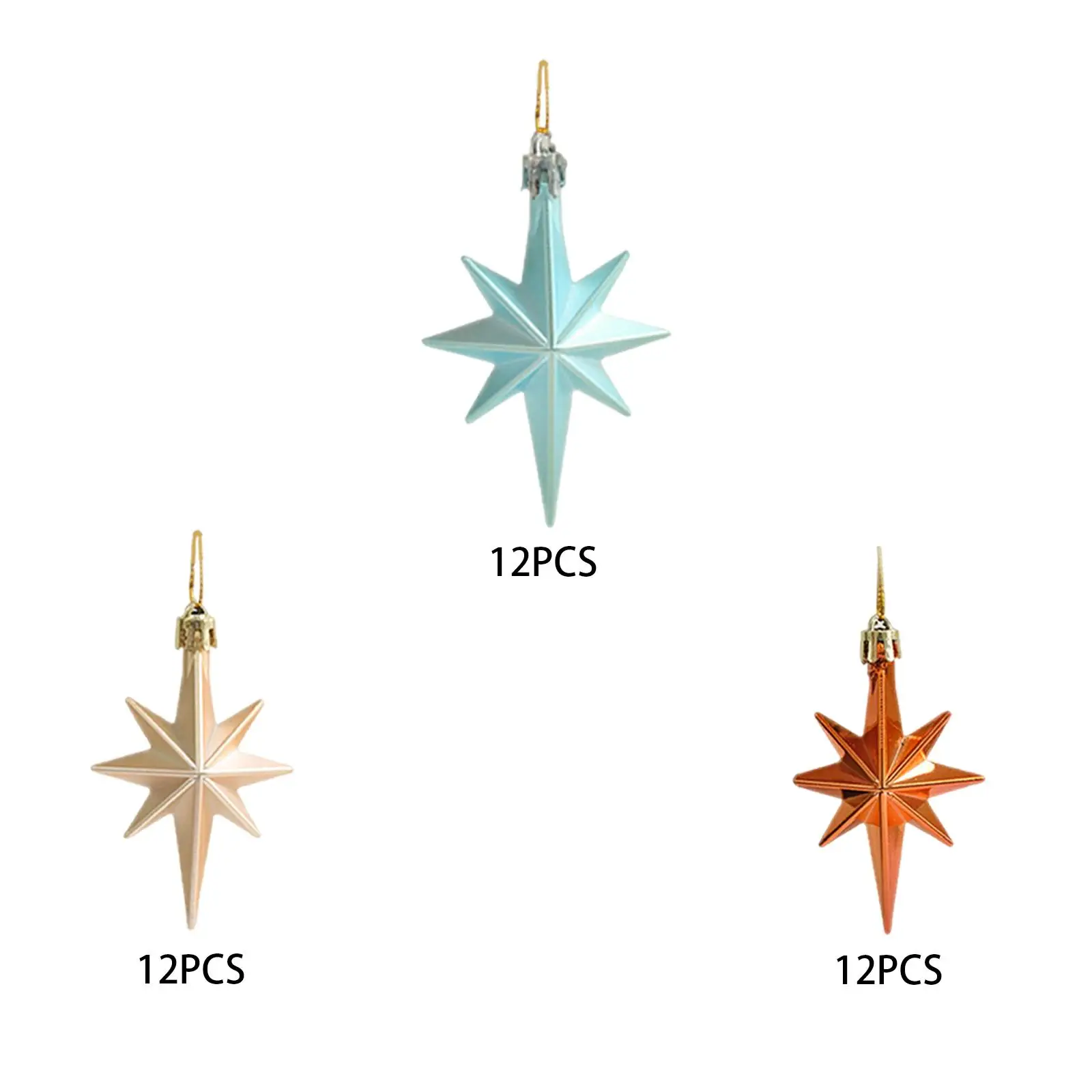 

12 шт., рождественские звезды, украшения, скандинавские гальванические рождественские украшения для сумок, лестничные перила, камины, оконные стены