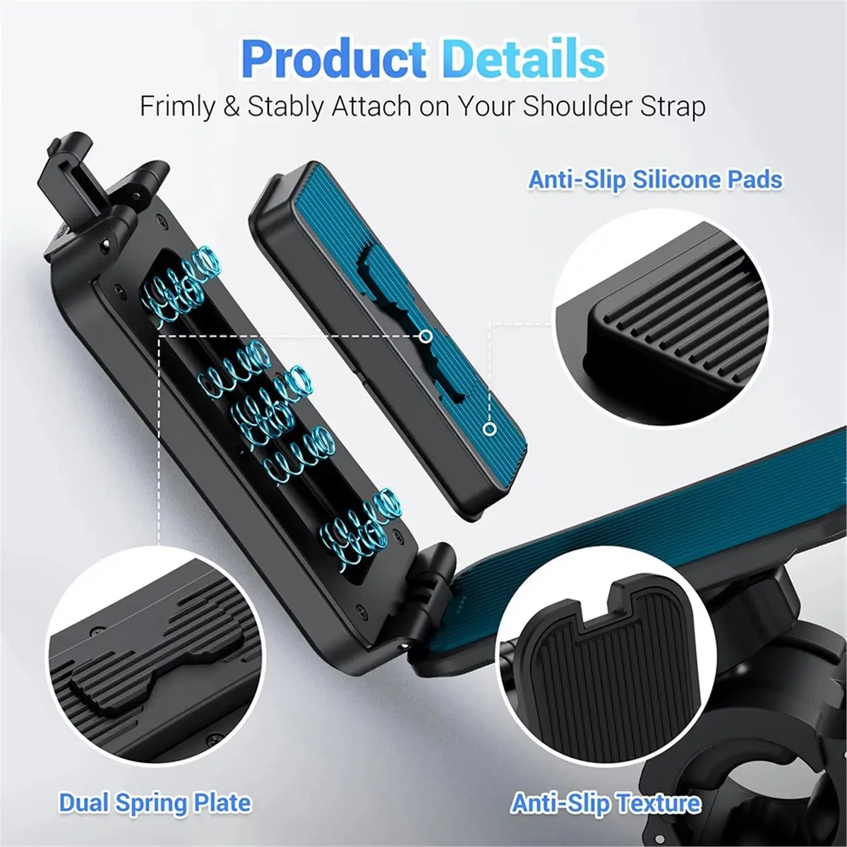 Selfie Stick Backpack Clip Mount for Adjustable Hands-Free Action Camera Accessories