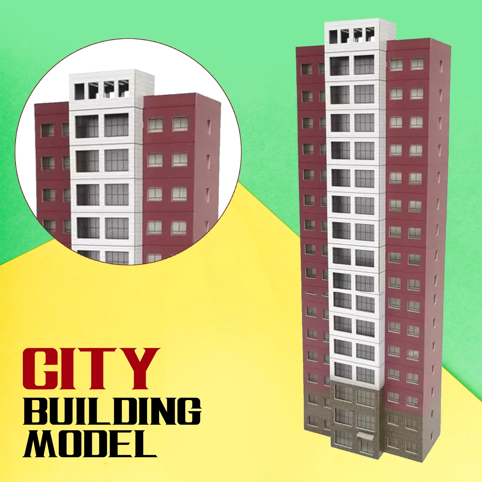 1/160 N Scale Buildings Train Railway Modern Tall Residential 16th Floor House A Toys