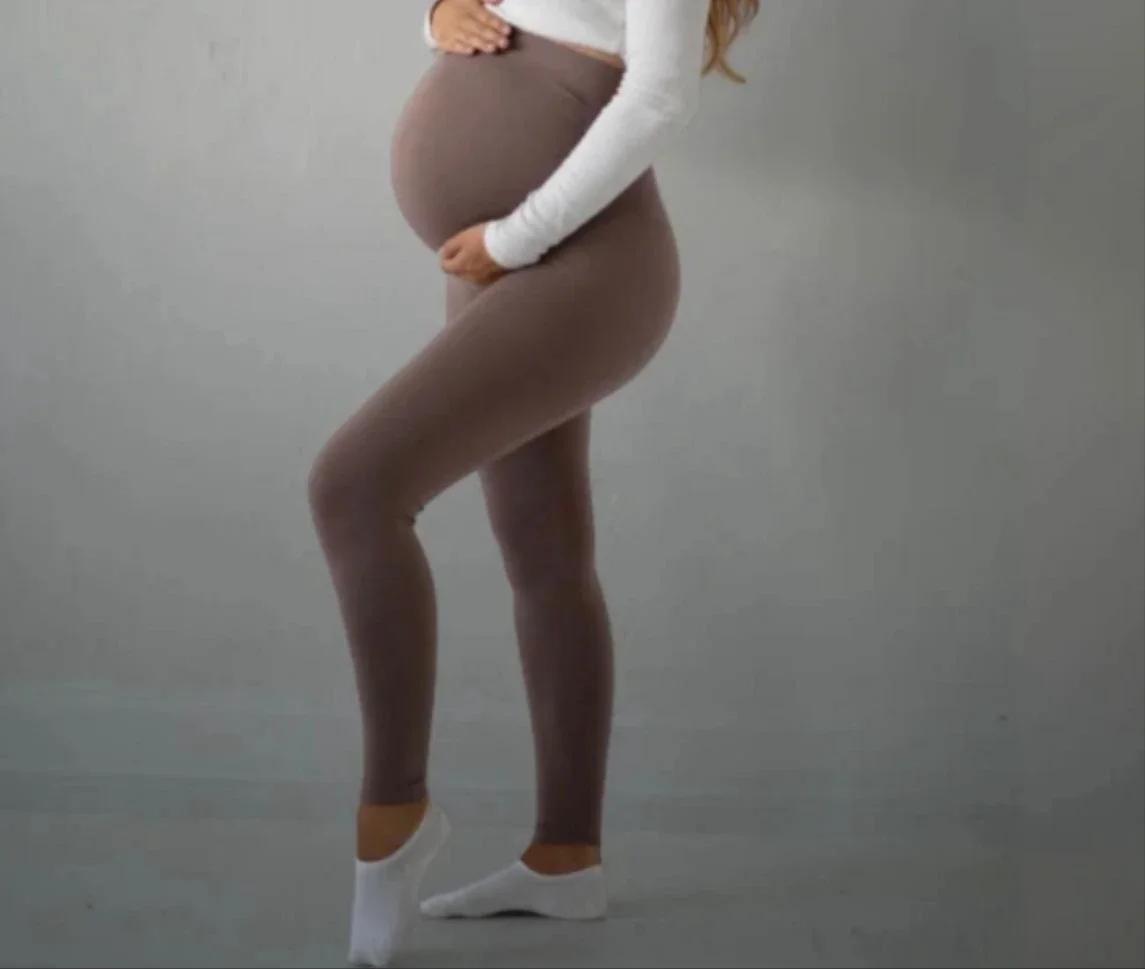 

Леггинсы для беременных с высокой талией, узкая одежда для беременных с поддержкой живота, трикотажные брюки для коррекции фигуры для женщин