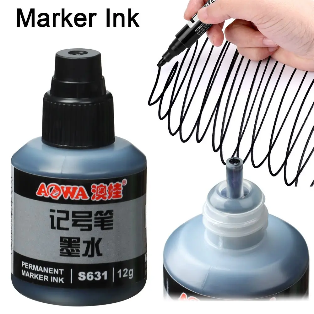 Office Marker Pen Stationery Supplies Oil Ink Marker Ink Graffiti Paint Refill Ink