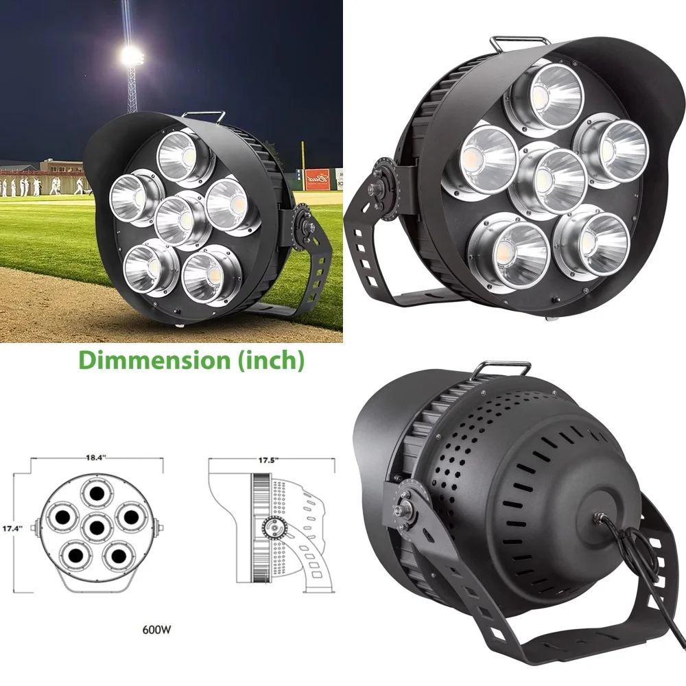 

600W Explosion Proof Stadium Light IP65 COB LED for Oil Field Mining Area Football Arena Professional Flood Lighting Outdoor