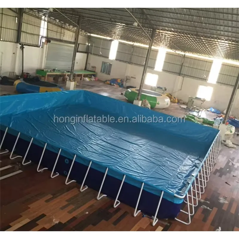 Large Above Ground Rectangular Inflatable Swimming Pool for Kids