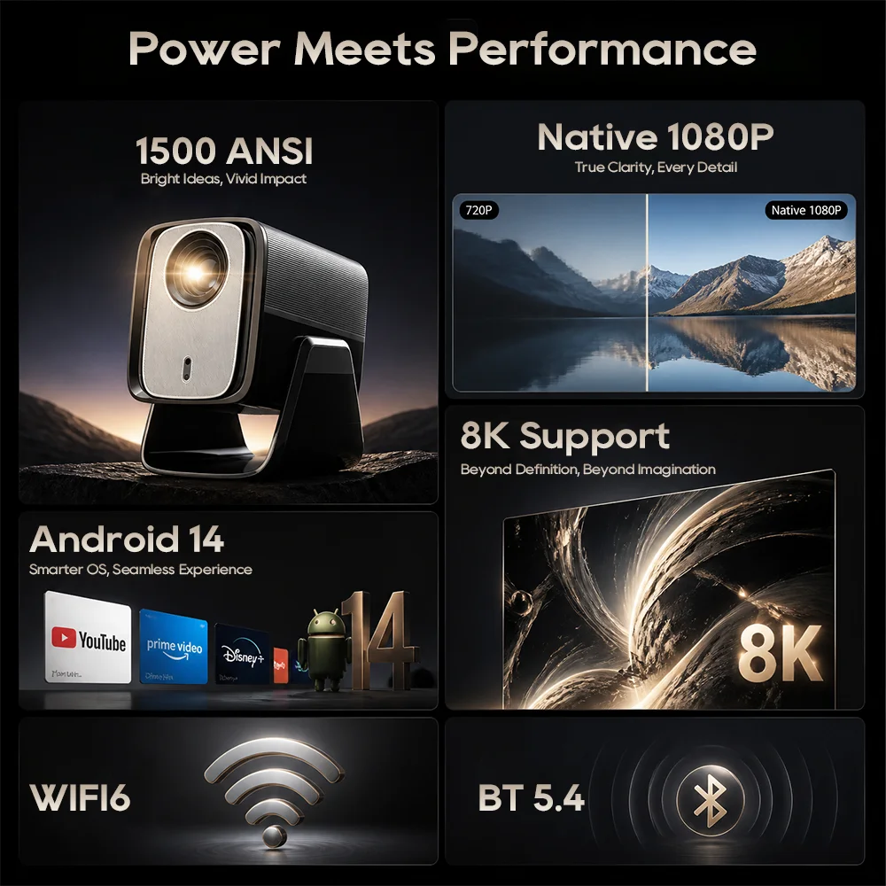 โปรเจคเตอร์อัจฉริยะ LYNCAst พร - Home Cinema Gaming บทวิจารณ์และราคา