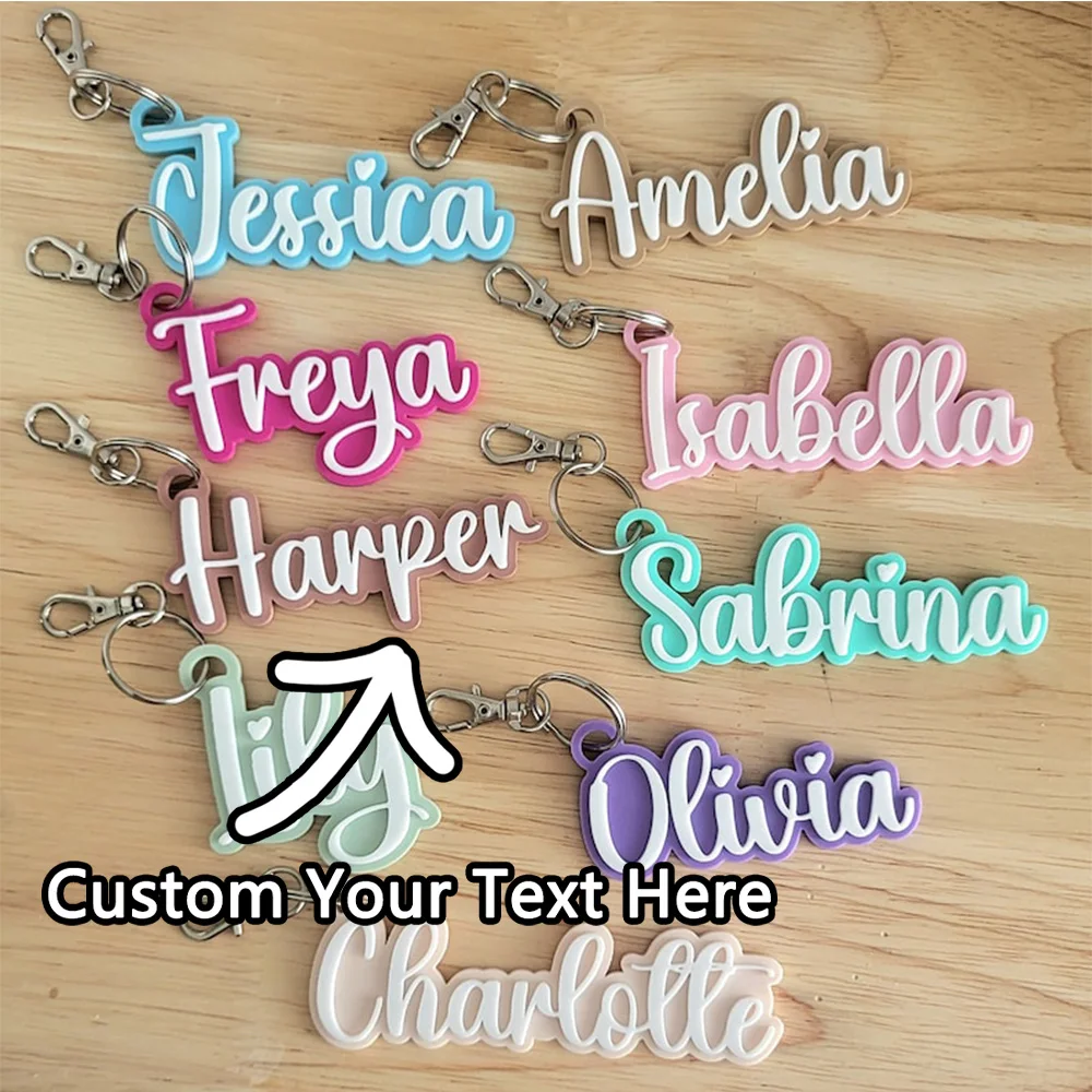 Custom Keychain - 1PC Personalized Name Laser Engraved DIY Accessory for Daily Use, Teens & Thoughtful Gifts