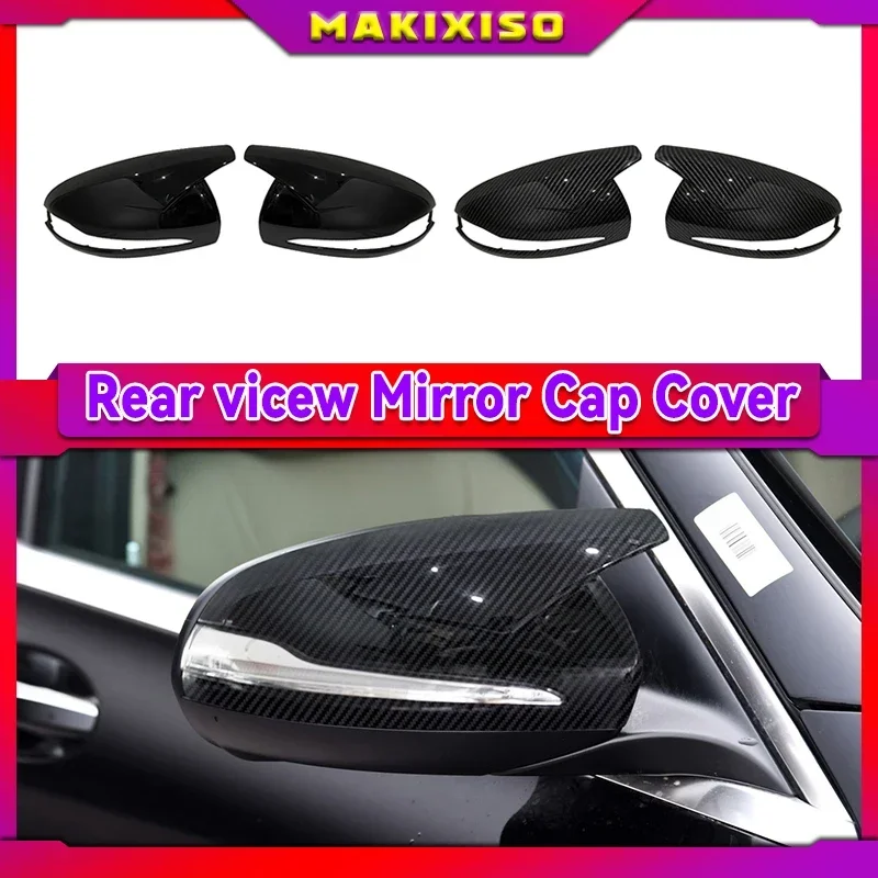 ABS Horns Rearview Mirror Frame Cover Trim For Mercedes Benz C W205 E W213 S class W222 GLC X253 (only Left hand drive country)