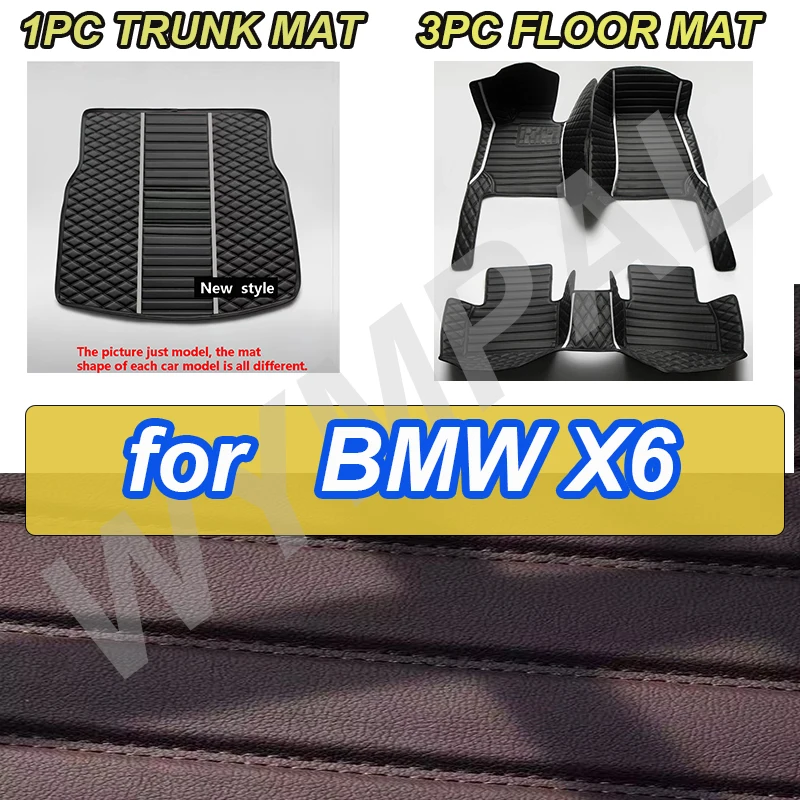 

Роскошные автомобильные коврики на заказ для BMW X6 E71 E72 2007-2014 F16 F86 2015-2019 G06 G96 2020-2023 Авто ковры Coche