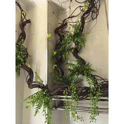 1.75m Artificial Flower Vine Rattan Malleability Artificial Leaf Foam Cnae Artificial Plant For Decorate Bedroom Home