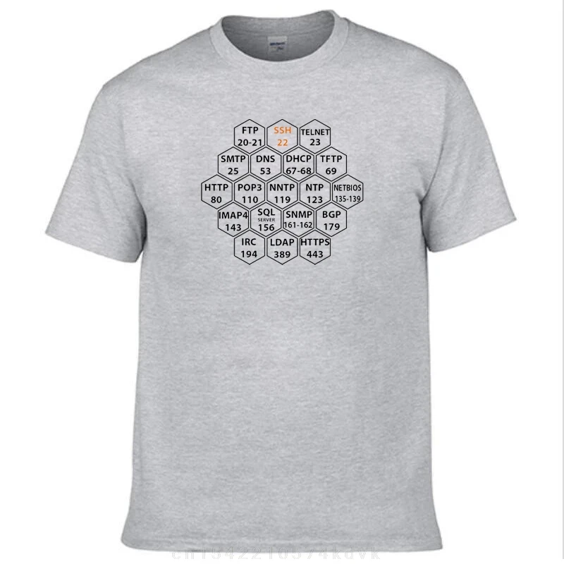 Numero di porta dell'pirata magliette da uomo Linux maglietta divertente magliette Cotton  Tee Top