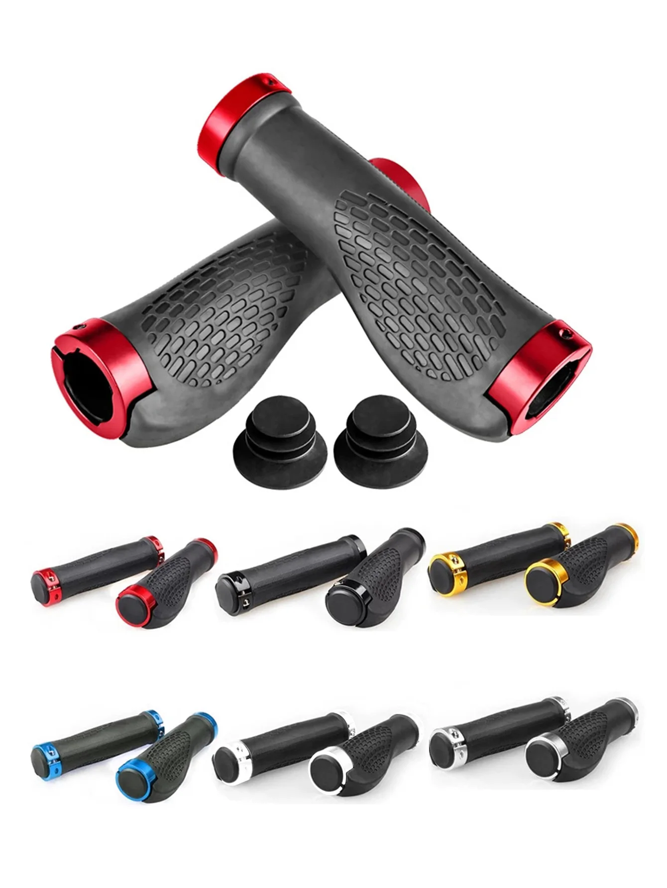 Anti Skid Rubber Bicycle Grips Mountain Bike Lock On Bicycle Handlebars Grips 2.5cm MTB Road Cycling Skid Proof Grips