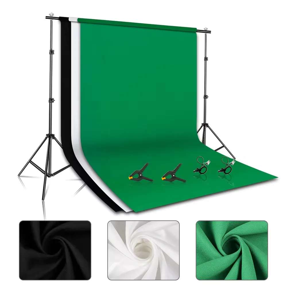 SH Background Stand Kit With Adjustable Stand Support System Backdrops For Photography Photo Studio Chromakey Green Screen Frame