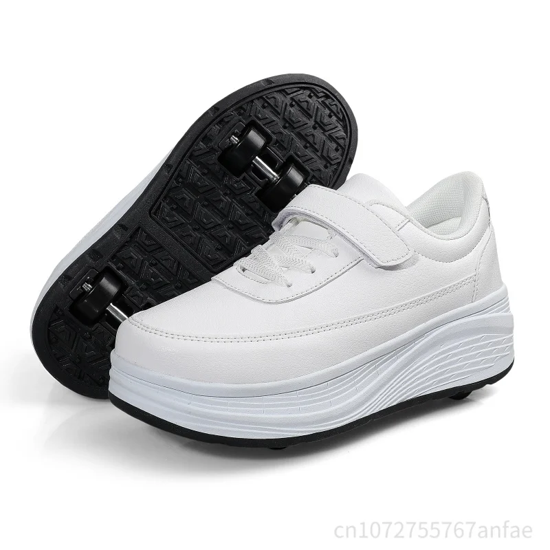 

Roller Skate Shoes High quality Kids Four Wheels Sneakers Fashion Children Outdoor Breatheable Sports Shoes Boys Girls Gifts