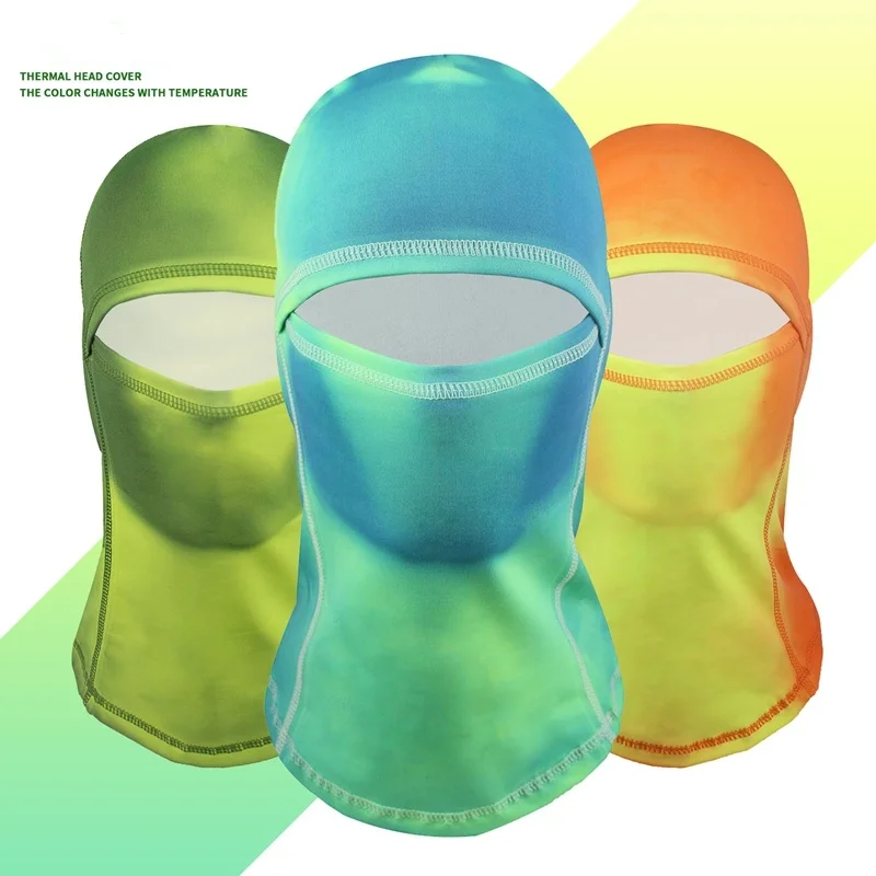 

Temperature Sensitive Color Changing Balaclava, Thermochromic UV Protection Face Mask for Cycling Ski Motorcycle