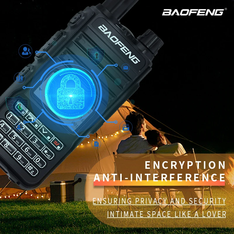 Baofeng RD-K5 Max Handheld Walkie Talkie Encryption Anti-interference Air Band 108-136 Mhz 5W 5-10KM Uhf Vhf Two Way Radio