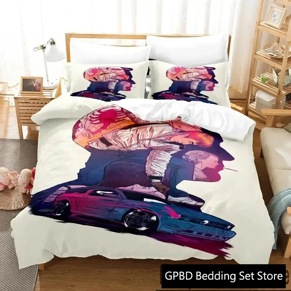 3D Print Drive Ryan Gosling Bedding Set Boys Girls Twin Queen King Size Duvet Cover Pillowcase Bed boys Adult Home Textileextile
