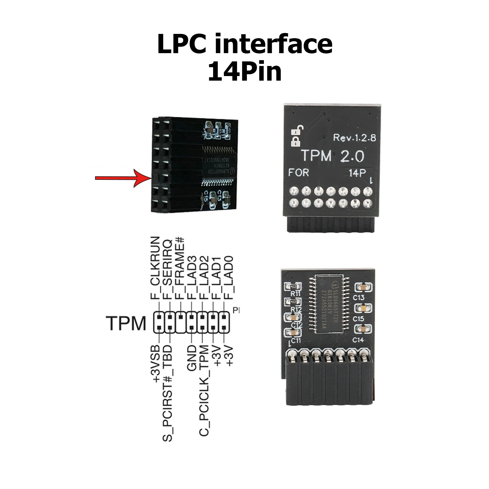 TPM 2.0 Remote Card Encryption Security Module PC Architecture TPM 2.0 Encryption Security Module TPM Processor for Computers