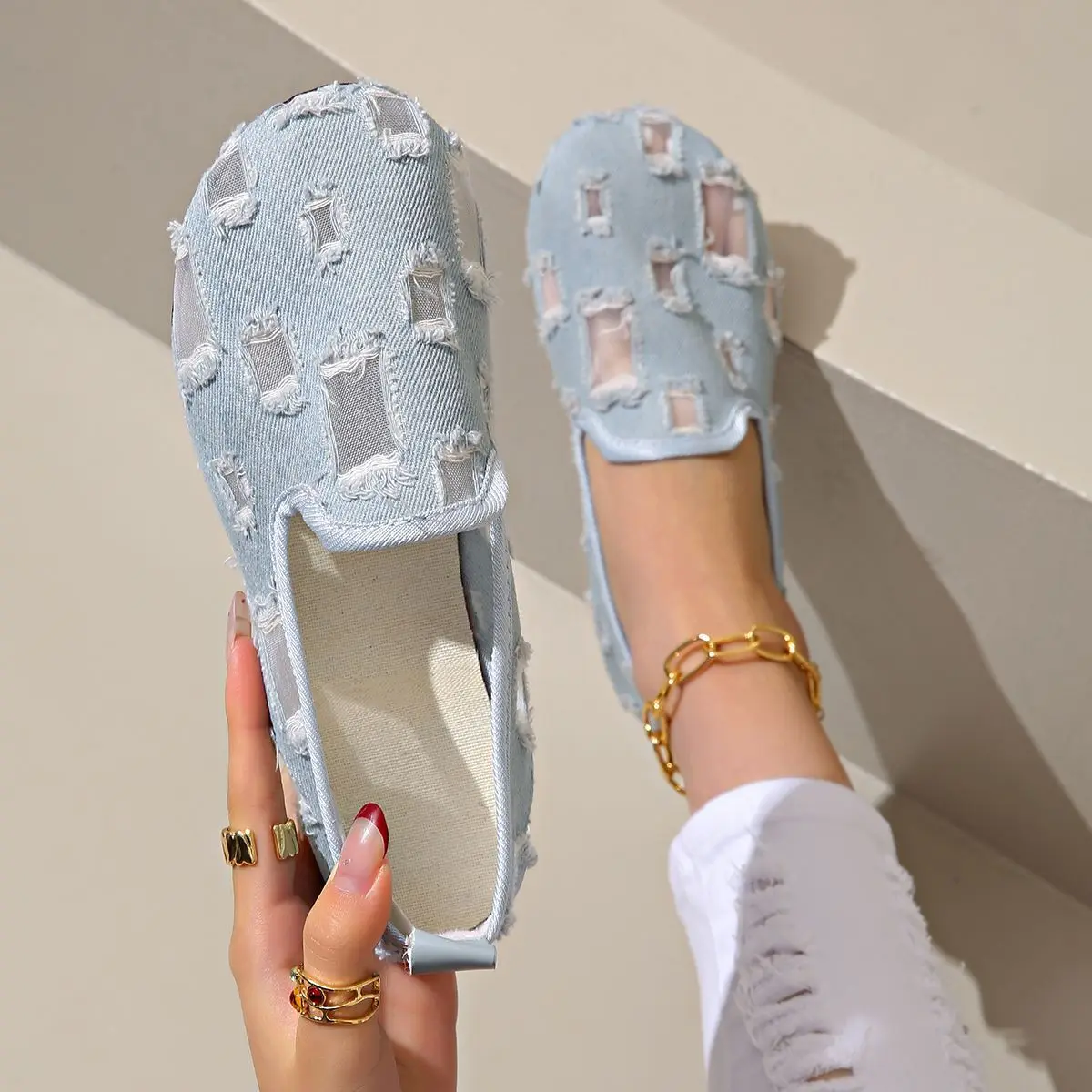 Summer Women's Hollow-out Flat Shoes 2026 Autumn Woman Vintage Fringe Breathable Cloth Casual Shoes Female Beijing Cloth Shoes