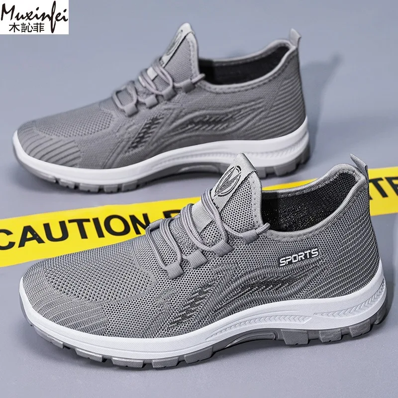 

Men's Summer Sport Shoes New Soft Soled Comfortable Running Shoes Breathable Mesh Casual Sneakers Men's Cheap Shoes Clearance