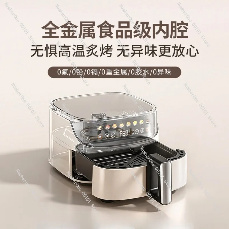 2026 Mini Air Fryer Oven Compact Multifunction Oil Free Electric Fryer Stainless Steel Interior Home Use